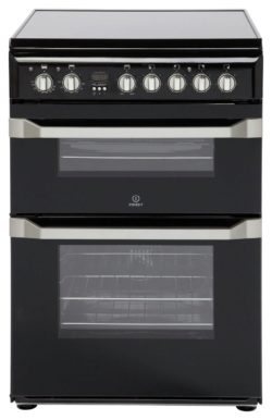 Indesit ID60C2KS Double Electric Cooker - Black.